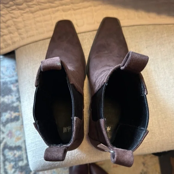 H&M Chocolate Brown Suede Ankle Boots - Picture 4 of 5